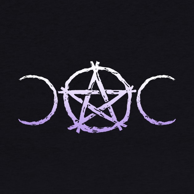 Wiccan & Pagan Nature Twigs Pentacle Triple Moons by BeesEz